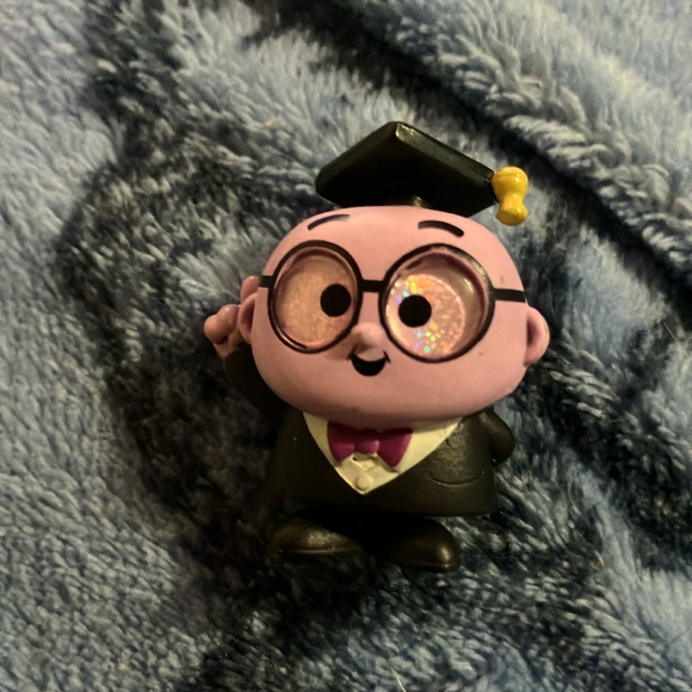Cute Professor Figurine with Glasses
